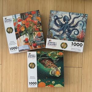 Bundle 3 Cross of Glory 1000 Piece Puzzle Set